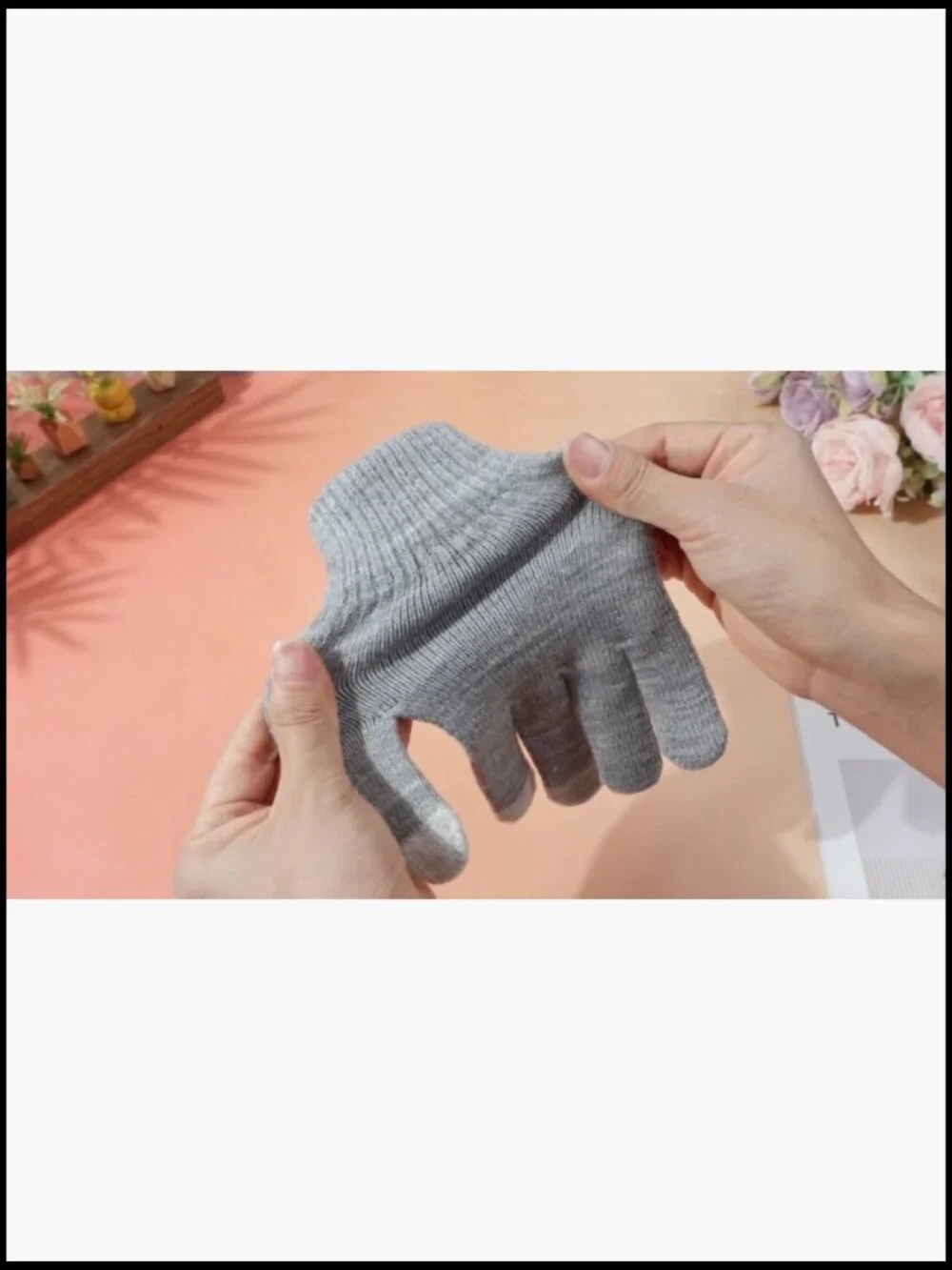 8 Set Winter Hat Gloves with Touchscreen, Knit Beanie Set